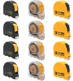 Resim Dekor (Hassan) ŞERİT METRE KARIŞIK SARI SİYAH ŞEFFAF 3X16 1 PAKET ( 12 Adet ) 