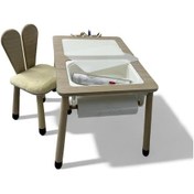 Resim Kumaşlı Aktivite Masa Ve 2'li Sandalye Seti - 2 Çok Renkli 