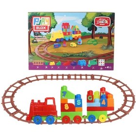Resim Play Blox Oyuncak Tren Seti 41 Parça Sayılar Ve Alfabe Treni Parlak Renkler Mega Blok Seti 2403 