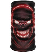 Resim Bebo Store Skull-174 Extreme Spor Motor Kullananlara Özel Desenli Reflektörlü Buf Boyunluk Bandana Balaklava 