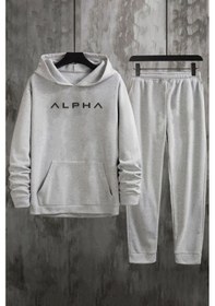 Resim Alpha Baskılı Eşofman Takımı Gri 
