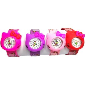 Resim ZAVİRA Kız Çocuk Kol Saati Karikatürlü Pembe Hello 