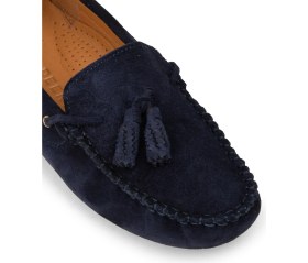 Resim Deery Kadın Hakiki Süet Lacivert Püsküllü Loafer - DL506ZLCVC01 