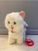 Resim Magicway Müzikli Yürüyen Dokununca Miyavlayan Yalayan Kuyruk Ve Başını Sallayan Kumandalı Peluş Beyaz Kedi 