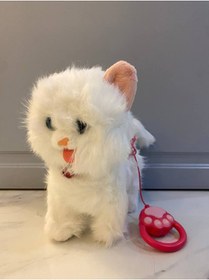 Resim Magicway Müzikli Yürüyen Dokununca Miyavlayan Yalayan Kuyruk Ve Başını Sallayan Kumandalı Peluş Beyaz Kedi 