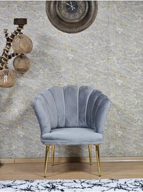 Resim SEVİNÇ MOBİLYA gold papatya çay seti tekli, tekli berjer, tekli oturak, bahçe mobilyası teklisi 