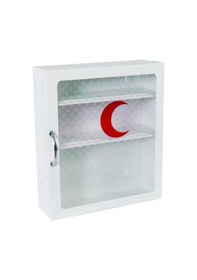 Resim Ecza - İlk Yardım Dolabı Camlı Kapaklı Steril 401 Beyaz 