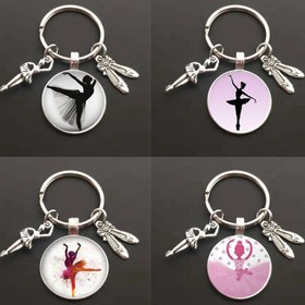 Resim Şık Bale Dansçısı Anahtarlık, Bale Ayakkabısı Tasarımlı Alaşım Cazibe Kolye, Araba Anahtarları ve Sırt Çantaları için Dans Tutkunu Anahtarlık, Anahtarlar için Anahtarlık | Bale Dansçısı Anahtarlık | Alaşım Kolye, Dansçı Hediyeleri 