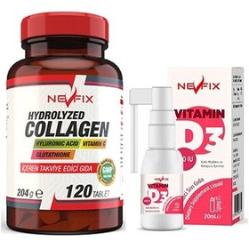 Resim Nevfix Hydrolyzed Collagen Vitamin C Glutathione 120 Tablet & 