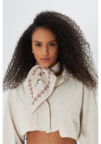 Resim Pamuk Bandana Fular 70cm Çok Renkli 