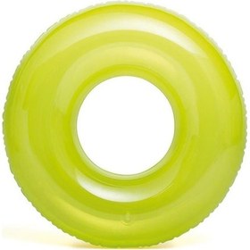 Resim Intex Şeffaf Jumbo Çocuk Yüzme Simidi Yeşil 76 Cm 59260 