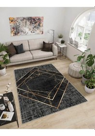 Resim Dijidekor Işıltı Koleksiyonu Model94 Süngerli Dijital Baskılı Saçaksız Mutfak Halısı Yolluk 