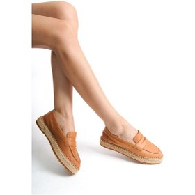 Resim Mubiano Hakiki Deri Mbsvk23a001-tb Kadın Taba Espadril & Babet Taba 
