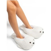 Resim Twigy Foka EE0546 Kadın Hayvanlı Panduf Beyaz 36/41 Beyaz 