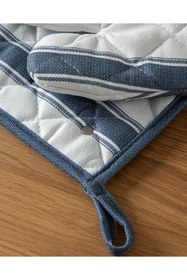 Resim ozbience Lacivert Mutfak Seti Fırın Eldiveni ve Tutacak, 17x30 cm + 20x20 cm 