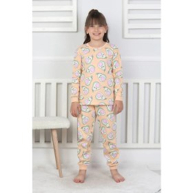Resim Cute Avocado Desenli Kız Çocuk Pijama Takımı 