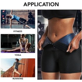 Resim Gümüş Kadın Ter Sauna Pantolon Yüksek Belli Zayıflama Şort Sıkıştırma Termo Kapriler Tayt Egzersiz Vücut Şekillendirici Uyluk Slimmer Shapewear Gümüş 