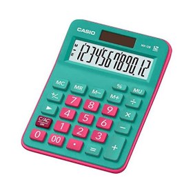 Resim Casio MX-12B-GNRD 12 Haneli Masaüstü Hesap Makinesi Yeşil-Pembe 
