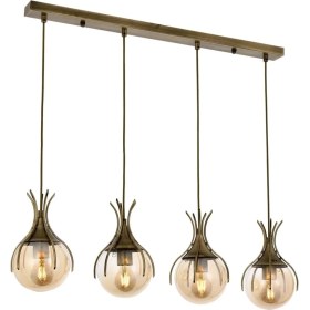 Resim Avonnı AV-60161-4EY Eskitme Kaplama Modern Avize, E27, Metal, Cam, 70X13CM 