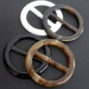 Resim 2 Adet Şık Reçine Yuvarlak Tokalar, 6.6cm - Kemerler, Tişörtler & Eşarplar İçin Çok Yönlü - Şık Beyaz, Siyah, Açık & Koyu Kahverengi Seçenekleri - Ceket Etek & Aksesuar Bağlama İçin İdeal 