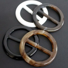 Resim 2 Adet Şık Reçine Yuvarlak Tokalar, 6.6cm - Kemerler, Tişörtler & Eşarplar İçin Çok Yönlü - Şık Beyaz, Siyah, Açık & Koyu Kahverengi Seçenekleri - Ceket Etek & Aksesuar Bağlama İçin İdeal 