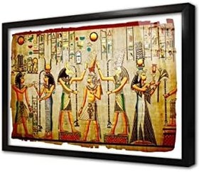 Resim Papirüs Mısır Dönemi Çerçeveli Cam Tablo 20x30 cm CB12028 