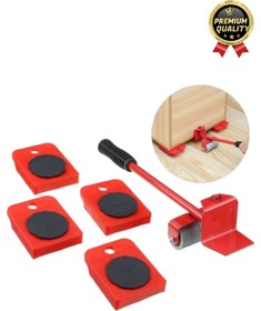 Resim Svein Çok Fonksiyonlu Abs Tekerlekli Ağır Beyaz Eşya Mobilya Krikolu Taşıma Kaydırma Aleti Aparatı Seti 