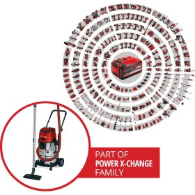Resim Einhell Akülü Islak/Kuru Süpürge TE-VC 36/30 Li S-Solo Power X-Change (36V, ECO/BOOST modu, 30 L paslanmaz çelik hazne, üfleme bağlantısı, 2,5 m dayanıklı hortum dahil, akü dahil değildir) - 2347140 