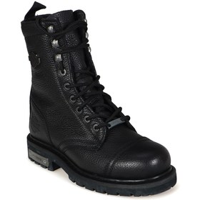 Resim Harley Davidson Colmar Hakiki Deri Black Baskılı Deri Unisex Kadın Bot 
