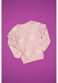 Resim U.S. Polo Assn. Kız Çocuk Pudra Bisiklet Yaka Sweatshirt 50317887-VR042 