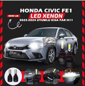 Resim Honda Civic Fe1 2022-2024 Kısa Far Uyumlu Şimşek Etkili Led Xenon Light Seriess H11 