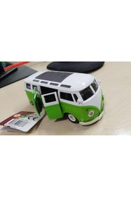 Resim Sunman Oyuncak Metal Model 1 / 36 Çek Bırak Yeşil 1963 VOLSWAGEN T1 BUS MİNİBÜS 
