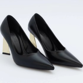 Resim Ruxene Beta Kapalı Sivri Burun 8cm Kalın Topuk Abiye Stiletto Topuklu Ayakkabı 
