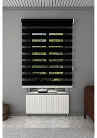 Resim As Perde Siyah Zebra Perde 