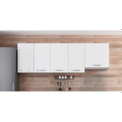 Resim Minar 225 Cm Mutfak Dolabı Beyaz 225-B7-Üst Modül Beyaz 