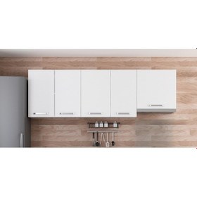 Resim Minar 225 Cm Mutfak Dolabı Beyaz 225-B7-Üst Modül Beyaz 