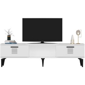 Resim DEMONTE DECOR Asimo Tv Sehpası (ALT MODÜL) Beyaz-beyaz 