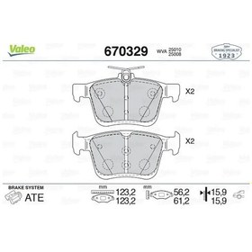 Resim Skoda Kodiaq Arka Fren Balatasi 2017-2024 Valeo 670329 