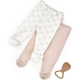 Resim Babycosy Organic Wear Bebek 2li Patikli Pantalon %100 Organik Pamuk , Bebek - Yenidoğan- Csy8142 Ekru 