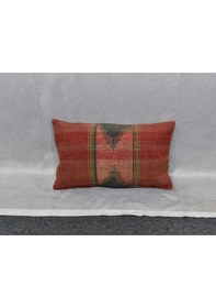 Resim Zehra Abla Halı Yeni El Dokuma Dekoratif Lumbar Kilim Kırlent Yastık Kılıfı 6585 Çok Renkli 