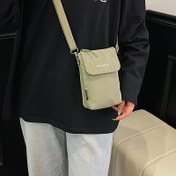 Resim Kadınlar için Ayarlanabilir Askılı Mini Çapraz Çanta - Günlük Kullanım İçin Kompakt Cüzdan, Fermuarlı Kapama, Telefon Cebi - Hafif Polyester Çanta (Gri, Mor, Yeşil, Sarı, Siyah) - Gündelik ve Resmi Kıyafetler İçin Şık Fermuarlı Kesik Çanta 