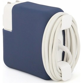 Resim Şarj Aleti Silikon Kılıfı Apple Uyumlu MacBook Air Magsafe Usb-c 29w-30w-35w İle Mavi 