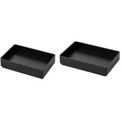 Resim IKEA Skogsviken 2 Adet Banyo Tepsisi, Siyah 