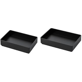 Resim IKEA Skogsviken 2 Adet Banyo Tepsisi, Siyah 