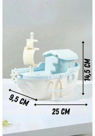 Resim Piev Dekoratif Sevimli Anahtarlı Gemi Para Kumbarası 