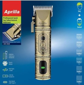 Resim Aprilla Ahc-5040 Paslanmaz Çelik Bıçaklı Dijital Göstergeli Profesyonel Şarjlı Saç Sakal Makinesi 