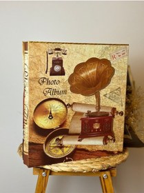 Resim Rabsev Rs21 Fotoğraf Albümü 10x15cm 600 Lük Gramafon Desenli Kutulu Yatay Dikey Modeli 