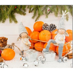 Resim Olinpa Cam Ocak Arkası Koruyucu | Portakal Desenli 