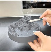 Resim Chuangyinshop 1pc Modern Endüstriyel Küllük Sigaretlik Ve Dekor Dayanıklı Rezina Yapı İç Mekan Ofis 