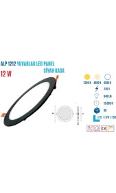 Resim Ycl ALP-1212G 12W S.altı Yuvarlak LED Panel G.ışığ 